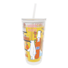 再降价、plus会员:北冰洋 汽水饮料双饮杯玻璃杯（赠品） 450ml 纸盒装