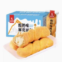 88VIP：比比赞 爆浆夹心酸奶大软麻花面包零食 300g
