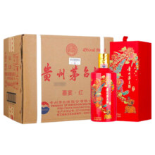 京东百亿补贴：茅台 喜宴 中国红 43度 酱香型白酒 500ml*6瓶 整箱装