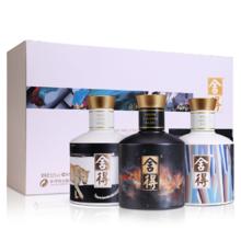 舍得 金标银标礼盒52度 礼盒装 52%vol 100mL 3瓶 -金标礼盒装