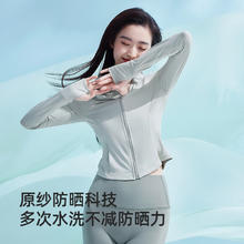 KA 王子菁华 小野和子2024修身防晒衣立领女款外套防紫外线夏季透气防晒服 浅米色-正码正拍 M