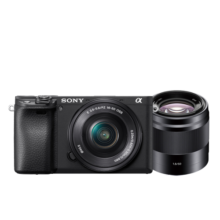 索尼（SONY）Alpha 6400 APS-C微单数码相机 标准镜头+SEL50F18 双镜头套装 黑色（A6400L/α6400l）