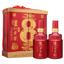 泸州老窖 八年窖头曲 品藏 浓香型白酒 52度 500ml*2瓶 礼盒装