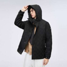 15日10点：BOSIDENG 波司登 印花棋盘格 连帽羽绒服