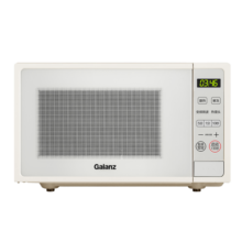 格兰仕（Galanz）微波炉家用变频微煮多功能一体20L平板智能复古迷你小型800W速热一级能效DGR 白色
