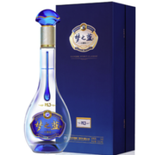 洋河梦之蓝水晶版 蓝色经典绵柔浓香白酒 52%vol 550mL 4瓶 整箱装