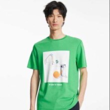 JACK&JONES 男士T恤个性胶印字母刺绣舒适宽松