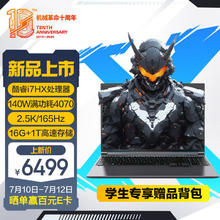 机械革命 极光X 16英寸笔记本电脑（i7-12800HX、16GB、1TB、RTX4070、165Hz）