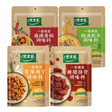 PLUS会员: 太太乐 复合调味料 宫保鸡丁+糖醋排骨+酸汤肥牛+黄焖鸡 100g*4 包