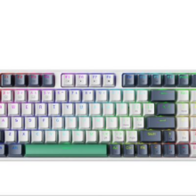 MACHENIKE 机械师 K500 94键 有线机械键盘 白色 环诺红轴 RGB