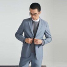 SELECTED 纯色潮流商务男士西装 421472001G40