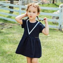 精典泰迪 夏季舒适透气婴幼裙子休闲短袖儿童裙子