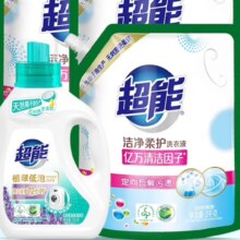 PLUS会员:超能 洗衣液750g*1桶+2kg*3袋补充装 共13.5斤*2件