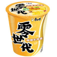 PLUS会员！康师傅 零世代 咖喱牛肉面73g*12杯
