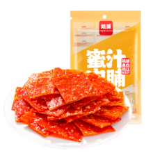 靖脯高蛋白肉脯蜜汁味30袋100g 即食肉干解馋零食鸡猪肉脯独立小包装