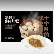 网易严选 味央黑猪肉小笼包2袋 约24只 原味 嵊州手工速食包子早餐面点