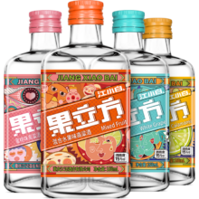 PLUS会员: 江小白  果立方  水果风味果汁酒 15-23度 168ml*4瓶*2件