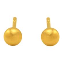 老庙黄金 足金999小金豆耳钉 0.8g 021176310610000