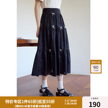 DUSHU 独束 优雅芭蕾风半身裙 抽褶裙摆蓬松减龄浪漫裙子