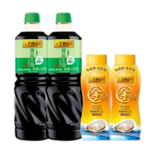 PLUS会员：李锦记薄盐生抽 1.19kg*2+金蚝油 550g*2  组合装