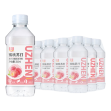 优珍苏打水蜜桃味饮料 添加蜂蜜  0脂肪 350ml*12瓶*2件