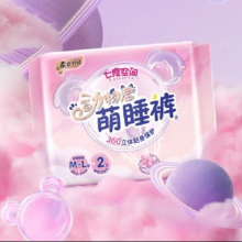 需凑单、PLUS会员：七度空间 动物君萌睡裤  裤型卫生巾 M-L码 20片*2件