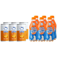 PET 北冰洋 桔汁汽水 300ml*6瓶+200ml*6罐迷你罐橙汁汽水