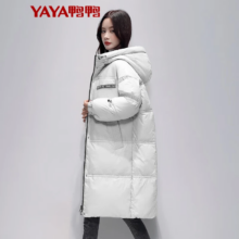 plus会员、京东百亿补贴:鸭鸭羽绒服 长款舒适百搭外套潮MY 白色DYE36B0030