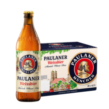 保拉纳（Paulaner）柏龙 酵母型小麦啤酒500ml*20瓶德国进口 保拉纳小麦白啤 500mL 20瓶