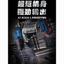 大艺 手电钻电动螺丝刀枪工具20V宝石蓝家用工业锂电池钻打孔B3316