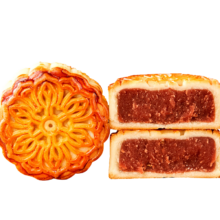 京东百亿补贴：日月坊 多口味传统广式手工饼 老式红豆沙月饼 10个两斤装