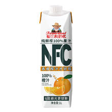 88VIP会员：福兰农庄 100%nfc果汁NFC橙汁 无添加纯鲜榨果汁饮料 NFC100%橙汁1L