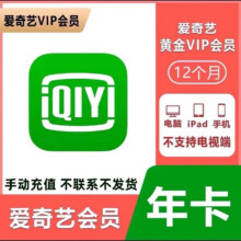 爱奇艺 vip年卡1年会员12个月vip一年