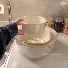 新品黑科技双层洗菜盆沥水篮6件套