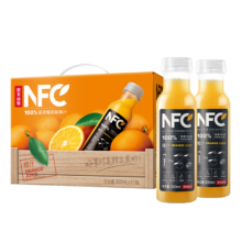 京东百亿补贴、plus会员立减:农夫山泉NFC橙汁果汁饮料100%鲜果冷压榨 橙子冷压榨300ml*10瓶礼盒