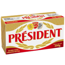 plus会员：PRéSIDENT 总统 黄油块 淡味 200g*3件