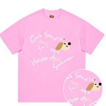 i.t ccaabb白墨烫画趣味卡通纯棉宽松舒适女式T恤