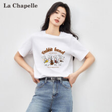 La Chapelle City 拉夏贝尔 夏季纯棉情侣短袖T恤*3件 男女多色