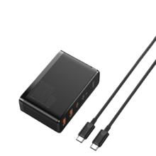 BASEUS 倍思 100W氮化镓充电器套装 多口快充头兼容PD65W适用MacBook Pro联想笔记本苹果15/14华为小米手机 黑