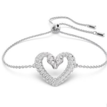 七夕好礼：SWAROVSKI 施华洛世奇 Una Collection III系列 爱心天鹅手链 5625534