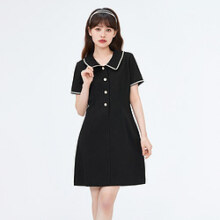 限尺码：Semir 森马 女士纯棉翻领裙子