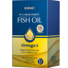 GNC 健安喜 皇冠97鱼油软胶囊97%纯度 60粒*3件