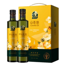 PLUS会员、百亿补贴：探花村 野山茶油 礼盒装 500ml*2瓶