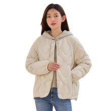 20点、PLUS会员：TANBOER 坦博尔 羽绒服女短款时尚外套 TD336268