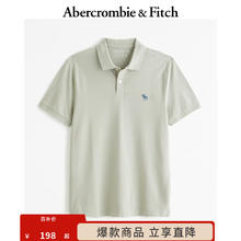 Abercrombie & Fitch 男装 24春夏新款纯色通勤短袖polo衫 KI124-4104