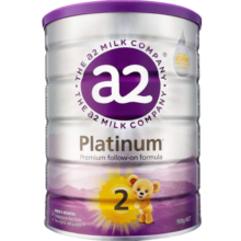 a2紫白金版婴儿配方奶粉 含天然A2蛋白质2段(6-12个月) 900g 2段（6-12）个月900g*6罐