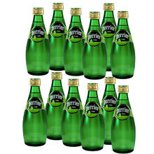 perrier 巴黎水 法国进口Perrier巴黎水柠檬青柠味含气苏打气泡水330ml*12玻璃瓶