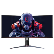 AOC 34英寸 带鱼屏 WQHD 165Hz HDR400 HVA快速液晶1ms 出厂校色 21:9曲面显示器CU34G2XP