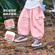 嘟嘟家 女童工装裤秋装户外出游儿童裤子秋季洋气女宝休闲裤