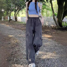 京东PLUS：H 断码特价 爱依服同款美式工装裤女阔腿长裤